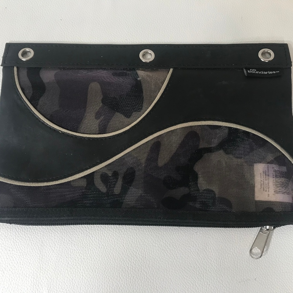 Binder Pencil Case Pouch Camouflage 3-Ring Zipper